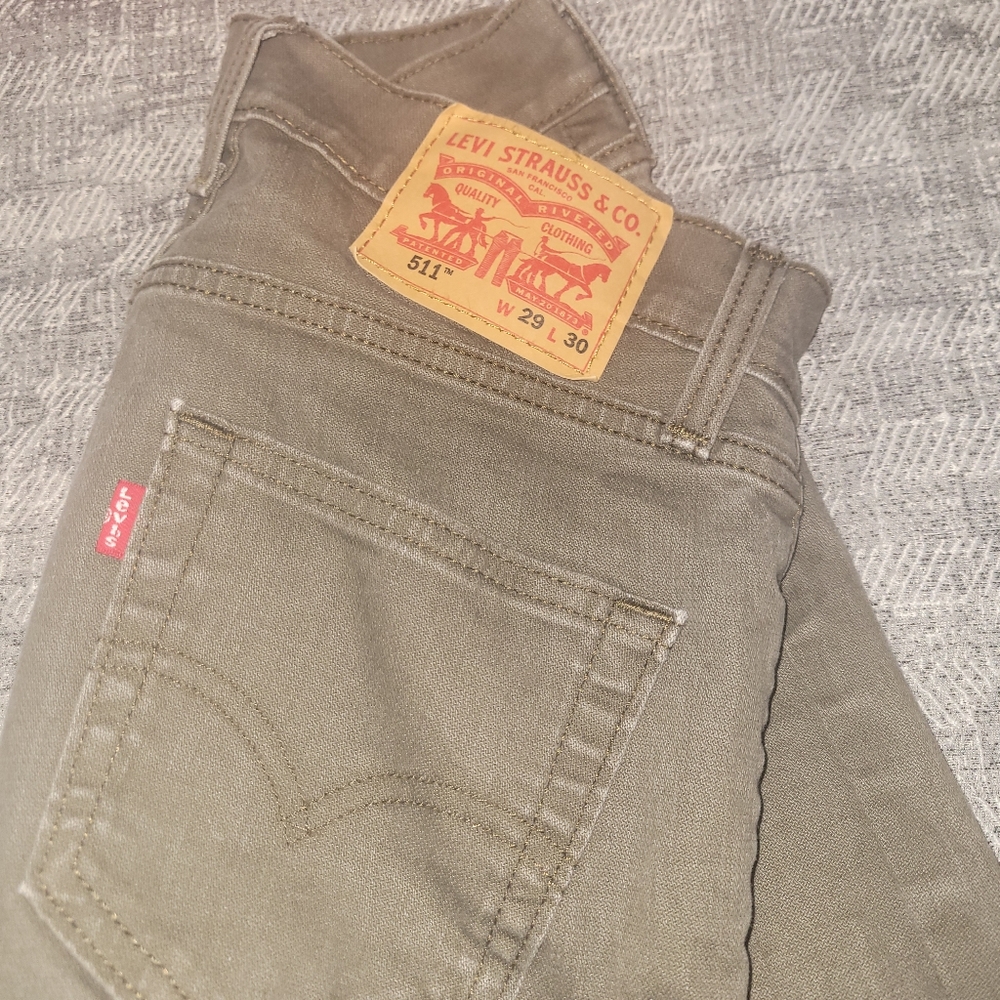Levi's 511, 29W 30L, Olive Green